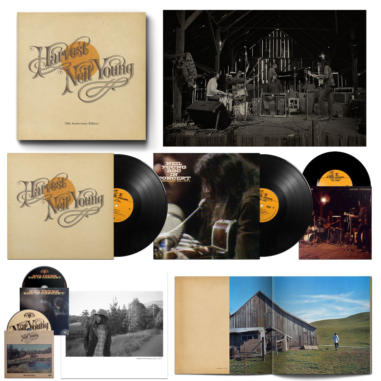 Levně Neil Young Harvest 2-LP & 7“ & 2-DVD standard
