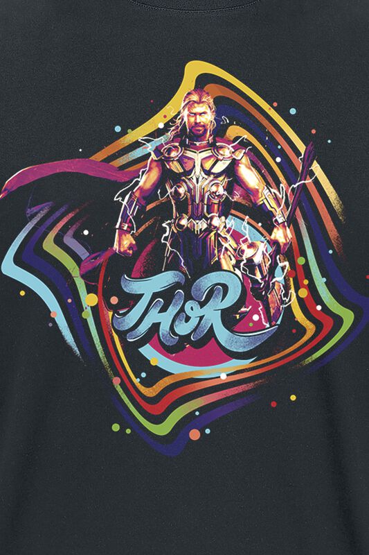 Männer Bekleidung Love And Thunder - Retro Print | Thor T-Shirt