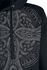 Schwarze Kapuzenjacke mit keltisch anmutendem Print