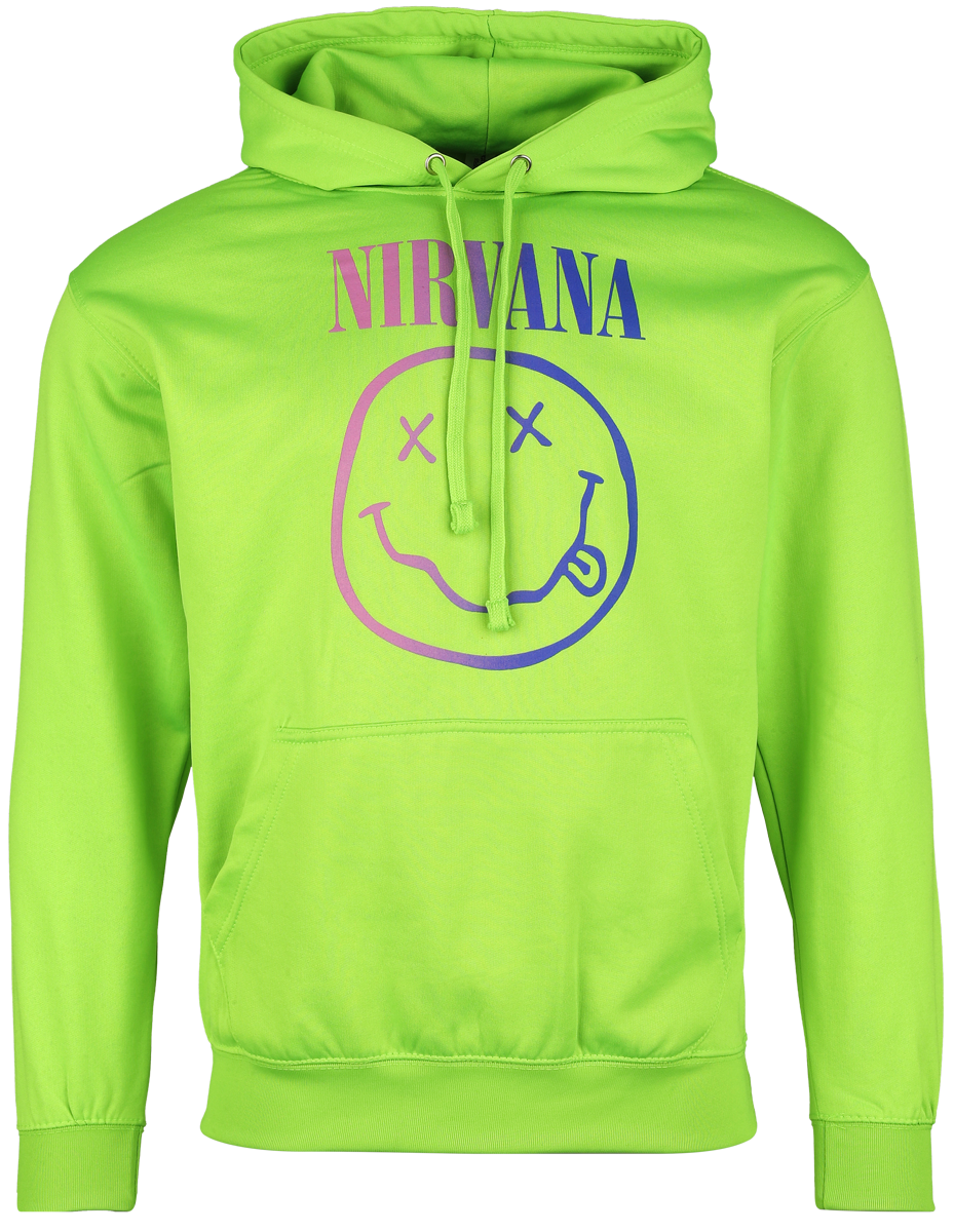 Nirvana - Rainbow Logo - Kapuzenpullover - grün
