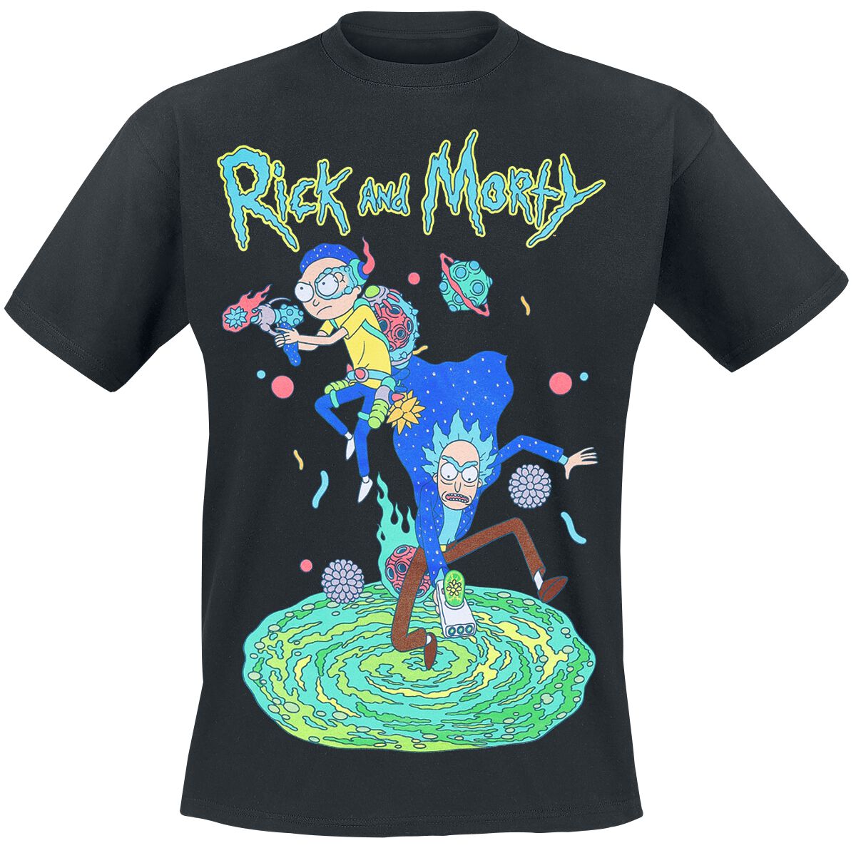 Levně Rick And Morty Space Rangers Tričko černá
