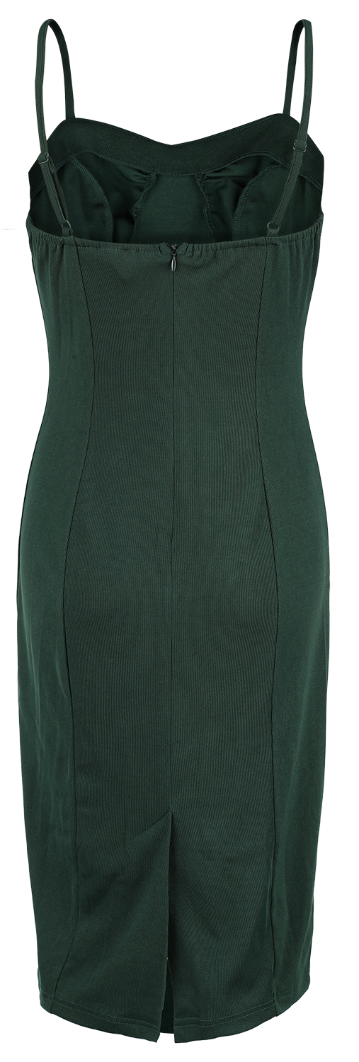 H&R London - Rockabilly Kleid knielang - Maisie Dress - XS bis XXL - für Damen - Größe XXL - grün