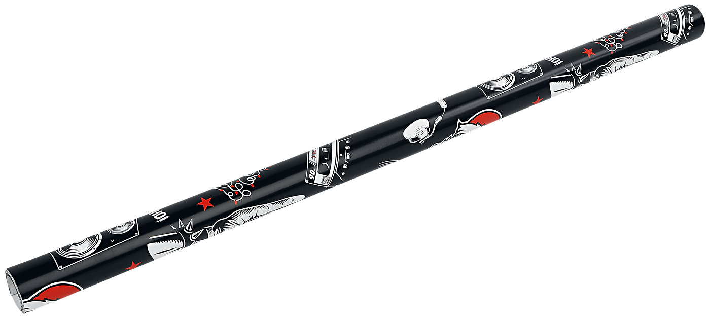 Santa Skull Geschenkpapier Bürozubehör schwarz