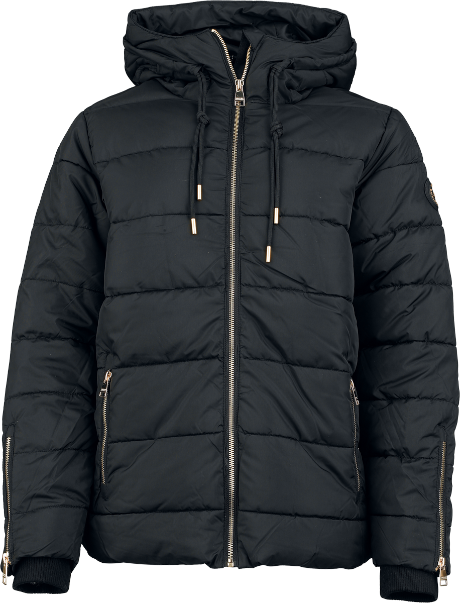 Sublevel  Winter Jacket - Padded Jacket with golden zipper - for Women - black