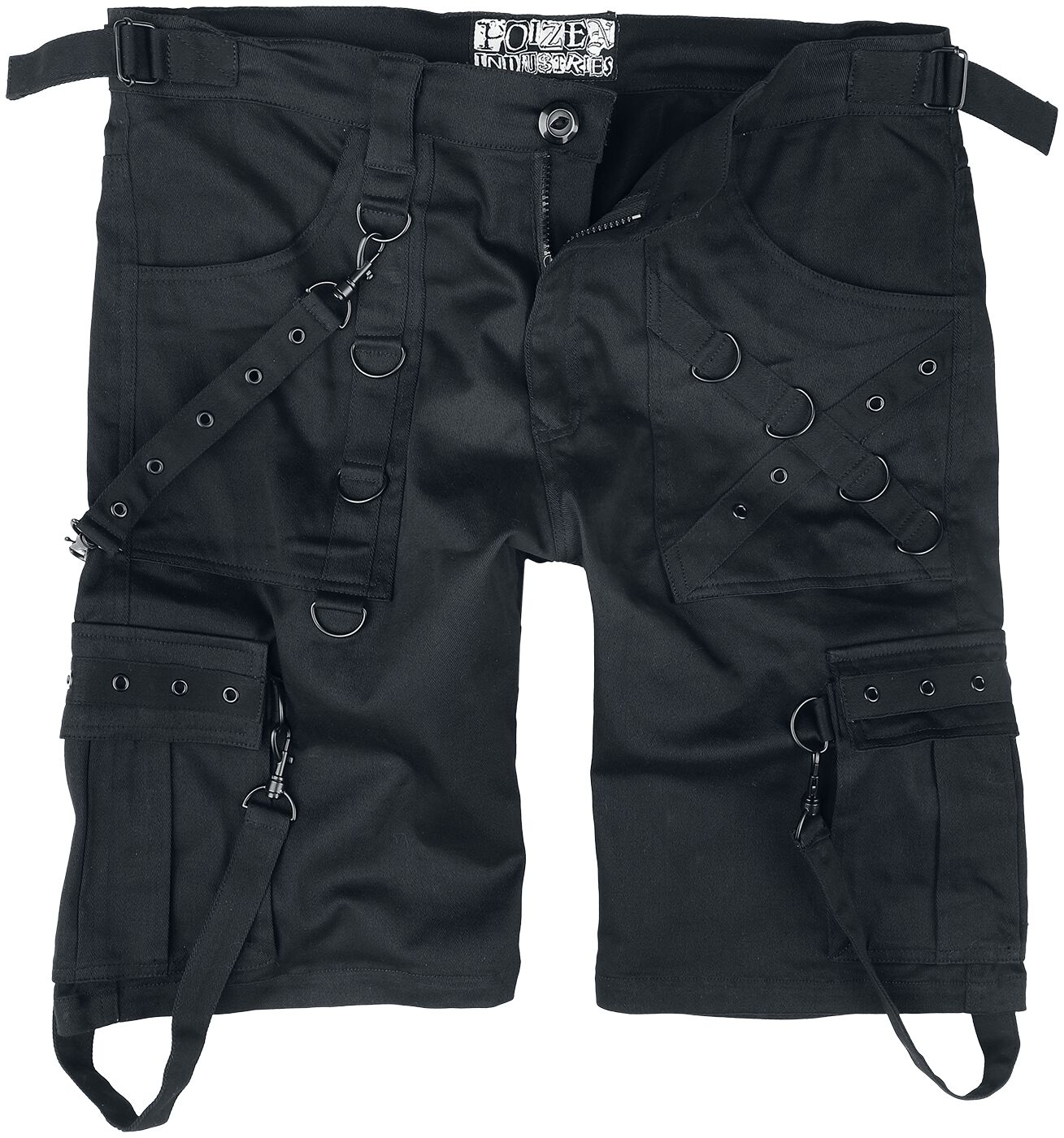 Poizen Industries - Gothic Short - Dargan Shorts - 30 bis 38 - für Männer - Größe 34 - schwarz