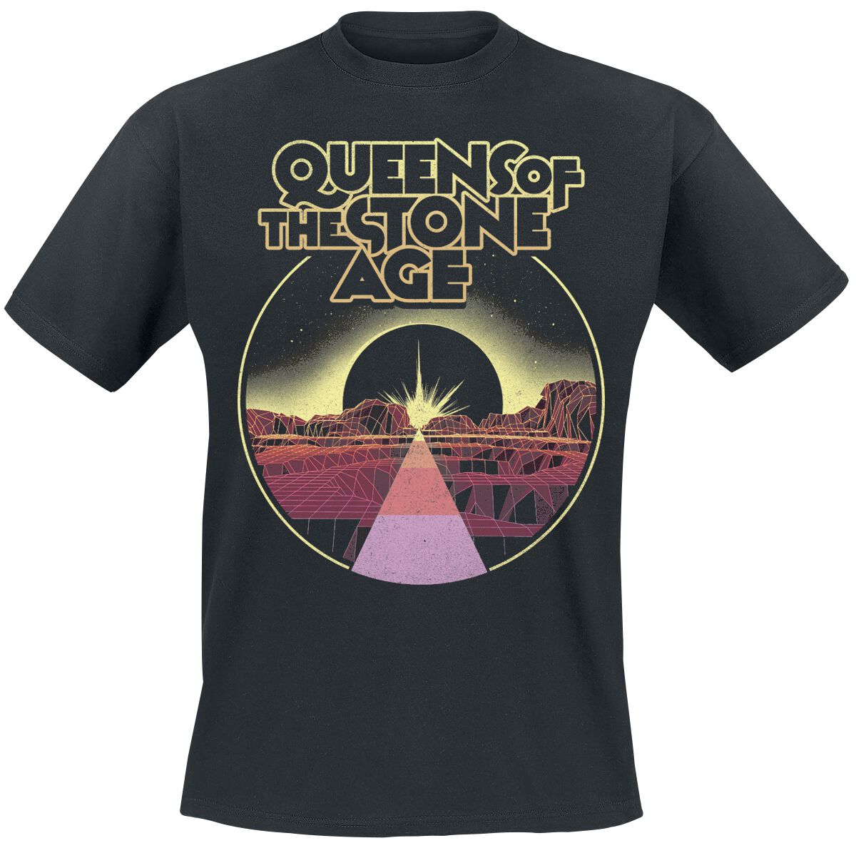 Queens Of The Stone Age T-Shirt - Warp - S bis XXL - für Männer - Größe XL - schwarz  - Lizenziertes Merchandise!