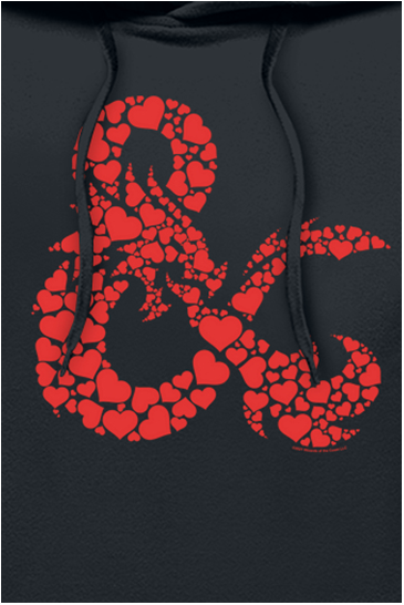Dungeons and Dragons DnD HeartFill Kapuzenpullover schwarz