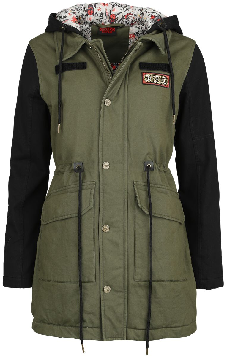 Image of Parka di Stranger Things - Hellfire Club - S a XXL - Donna - verde/nero