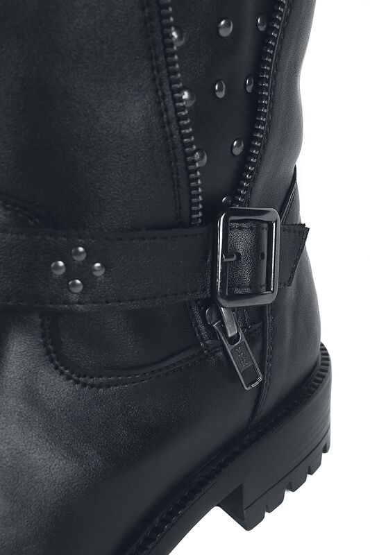 Bikerboots with Zipper and Strap Black Premium by EMP Bikerboot EMP