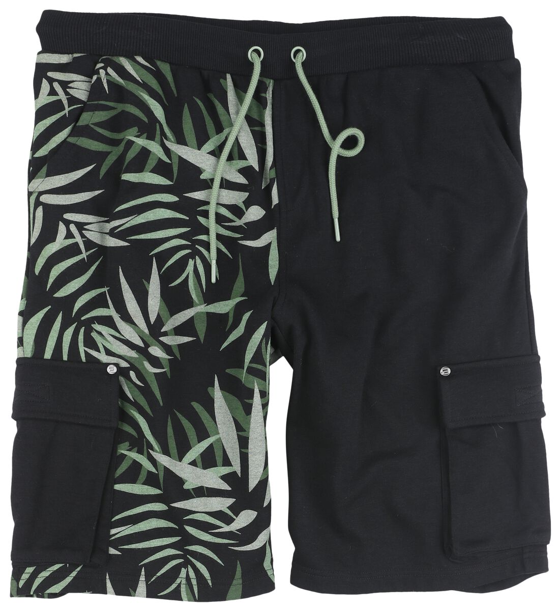 Image of Shorts di RED by EMP - Sweatshorts with tropical print - S a XXL - Uomo - nero
