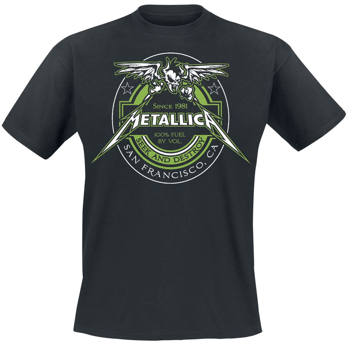Metallica 100% Fuel - Seek And Destroy T-Shirt schwarz in L