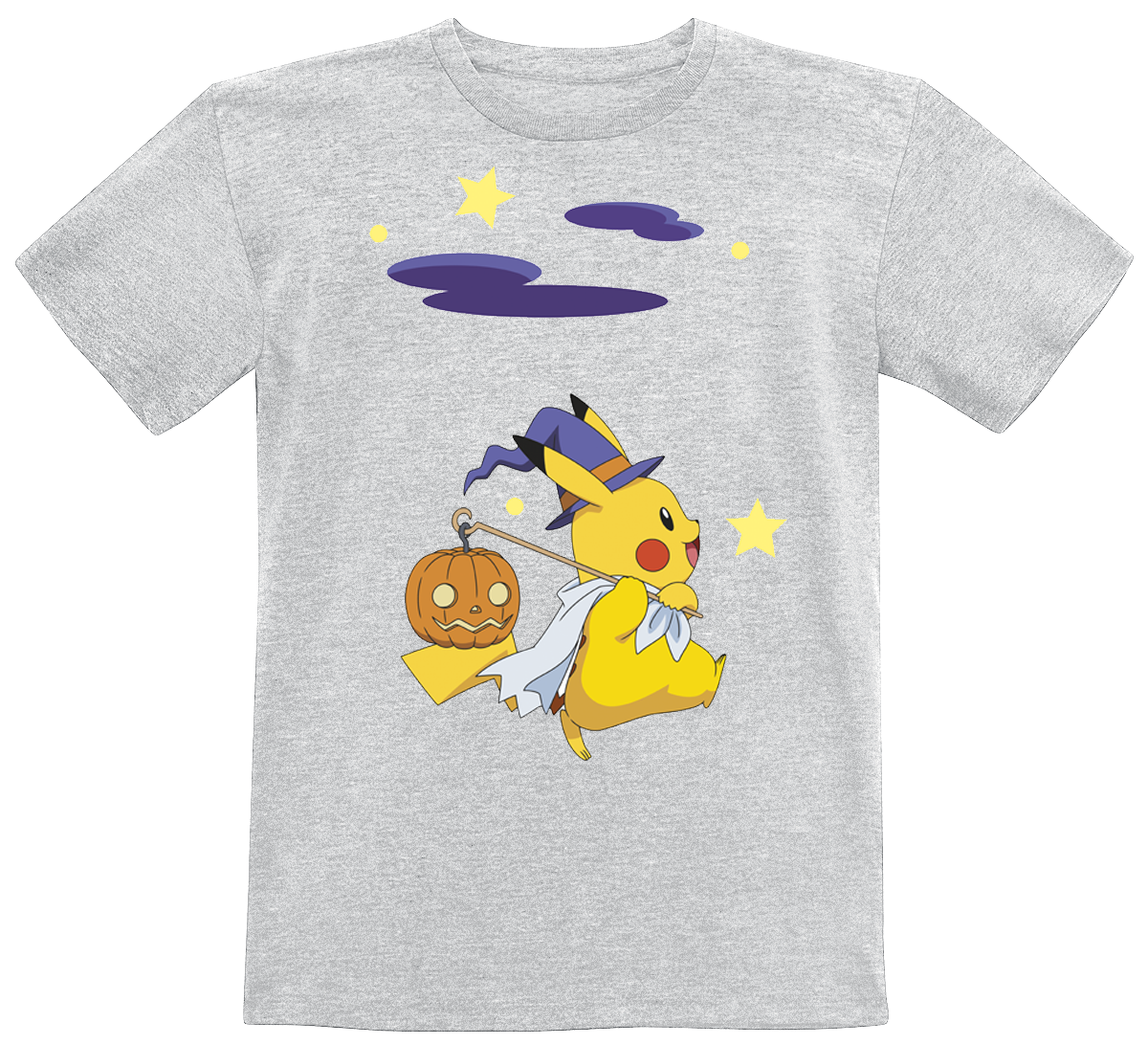 Pokémon  T-Shirt - Kids - Pikachu - Halloween - for Children - grey