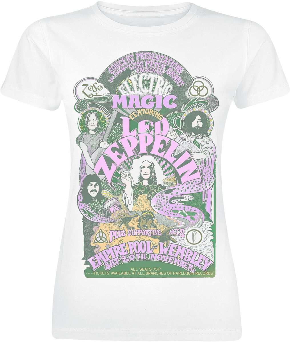 Led Zeppelin Electric Magic T-Shirt white