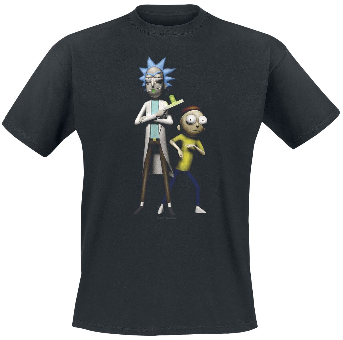 Rick And Morty Rick And Morty 3D Render Pose T-Shirt schwarz Rick And Morty Rick And Morty 3D Render Pose T-Shirt schwarz
