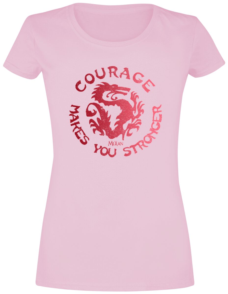Mulan Courage Makes You Stronger T-Shirt light pink