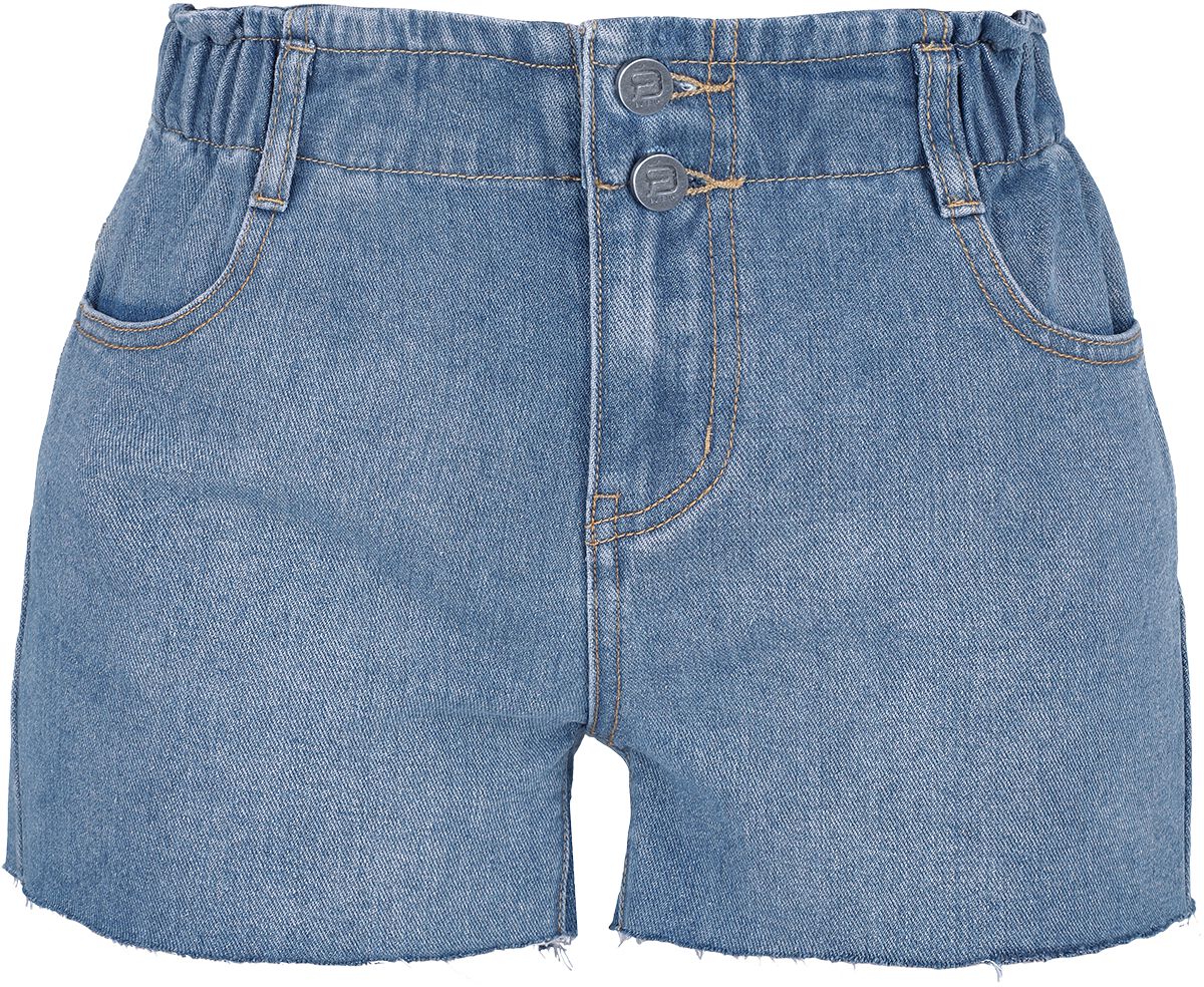 Short für Damen  blau Shorts with gathered waistband von RED by EMP
