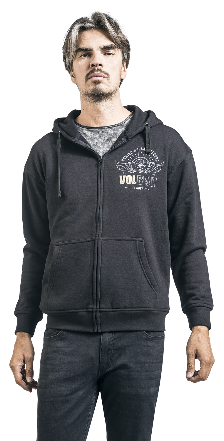 Volbeat Skull Kapuzenjacke schwarz
