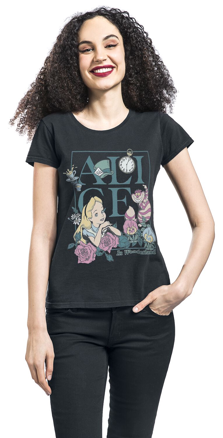 Alice T-Shirt schwarz von Alice im Wunderland RN8435