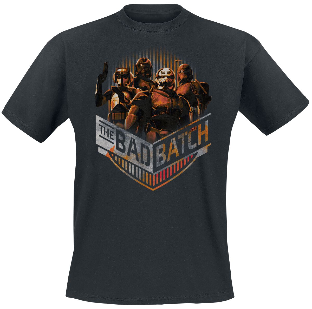 Image of Star Wars The Bad Batch - Batch Group Chevron T-Shirt schwarz