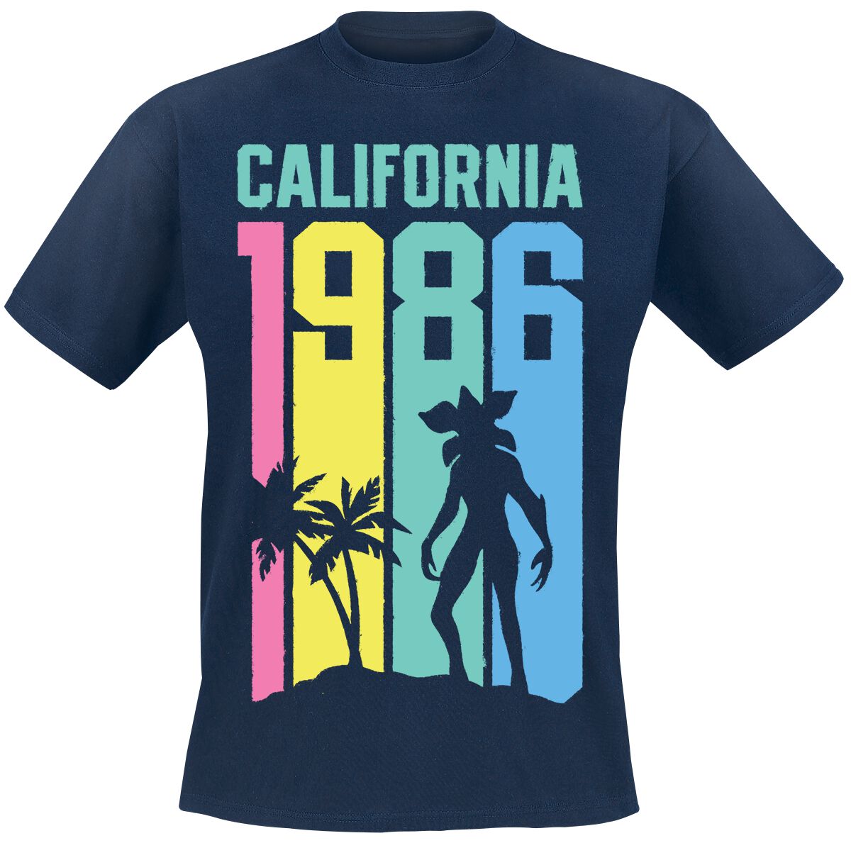 Stranger Things California 1986 T-Shirt navy