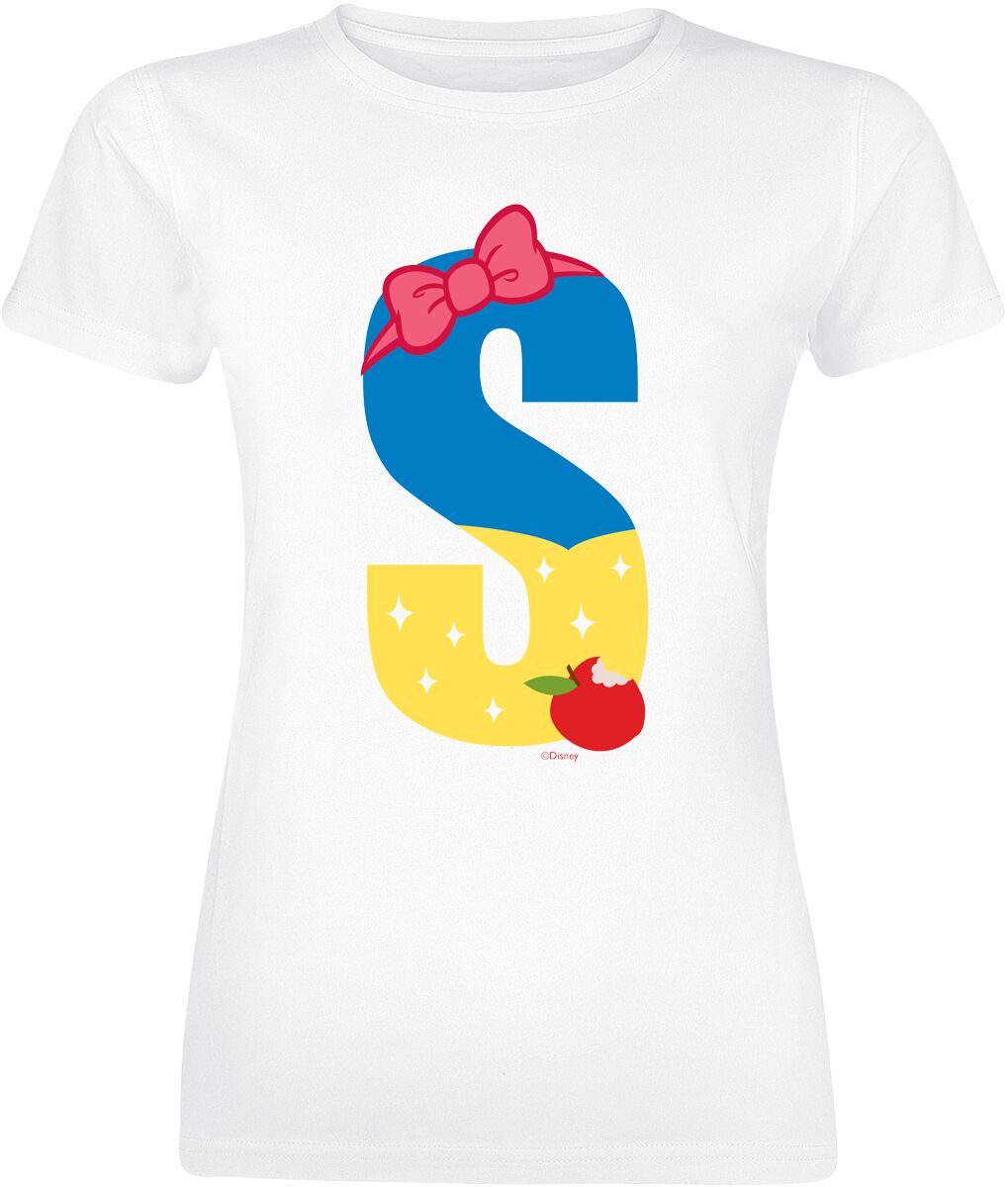 Disney Princess Alphabet S Is For Snow White T-Shirt white