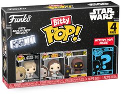 Luke, Obi-Wan, Jawa + Mystery Figur (Bitty Pop! 4 Pack) Vinyl Figuren, Star Wars, Funko Bitty Pop!