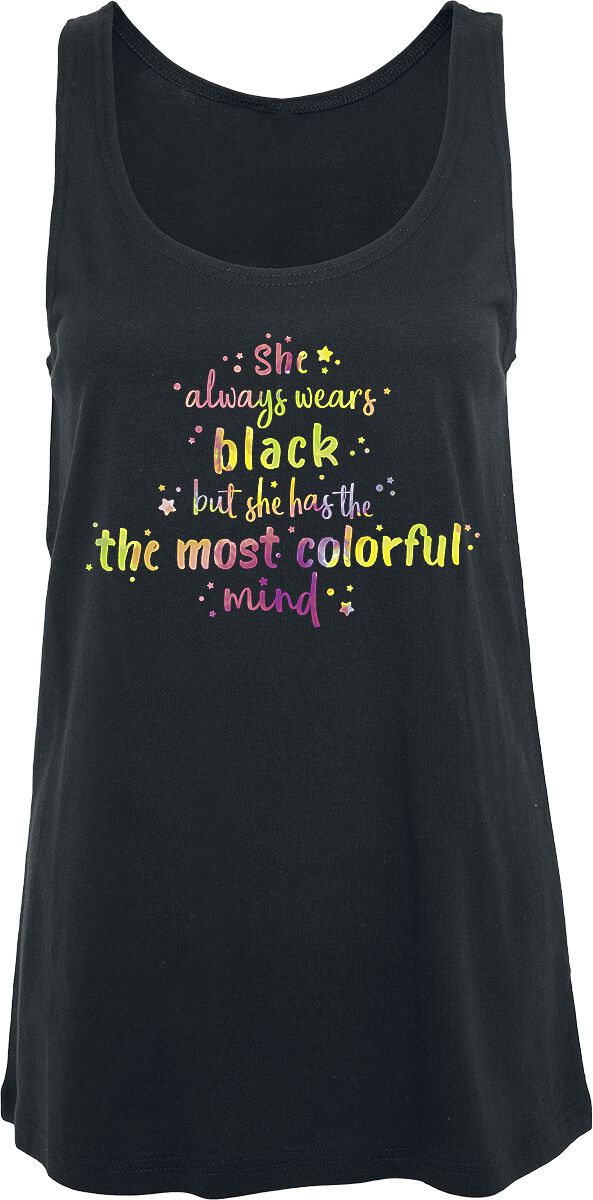 Top Fun de Slogans - Colorful Mind - S à M - pour Femme - noir