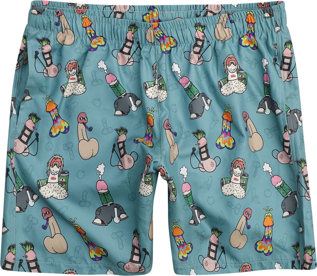 4068143382571 - Pimmel-Swim Short Badeshort blau grau in XXL