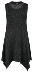 Dress With Runes Alloverprint, Black Premium by EMP, Mittellanges Kleid