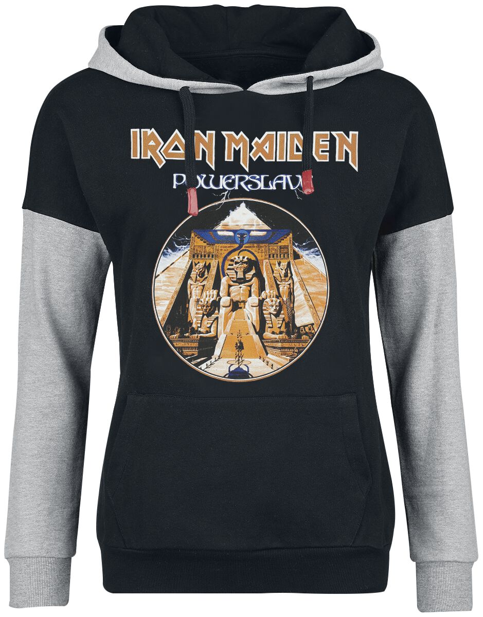 Kapuzenpullover - Powerslave - XS bis XXL - für Damen - Größe M - schwarz/grau meliert - EMP exklusives Merchandise! - Frauen - female