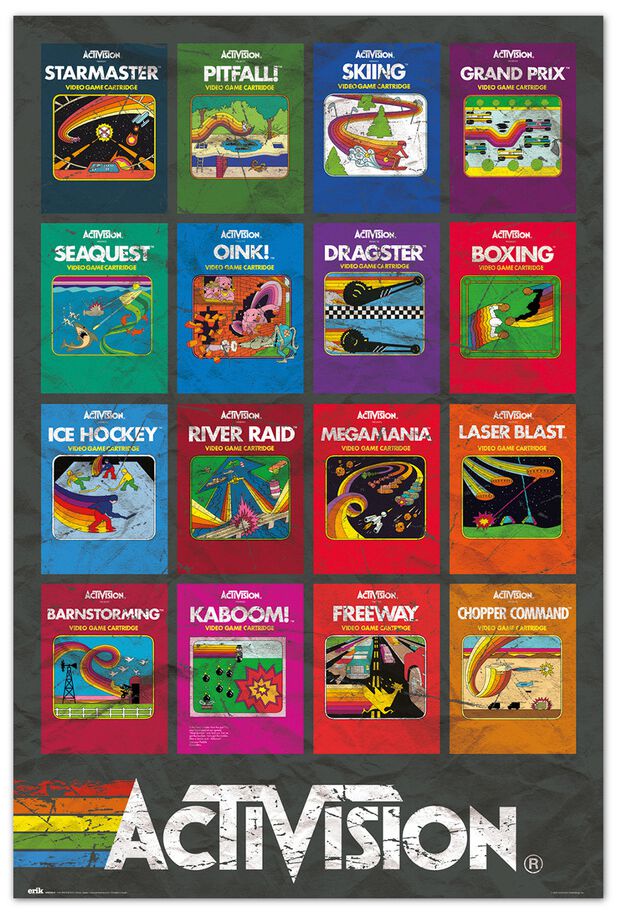 Image of Activision Game Covers Poster multicolor