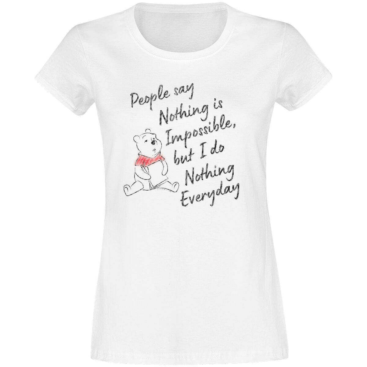 Winnie The Pooh Nothing Is Impossible T-Shirt weiß Winnie The Pooh Nothing Is Impossible T-Shirt weiß