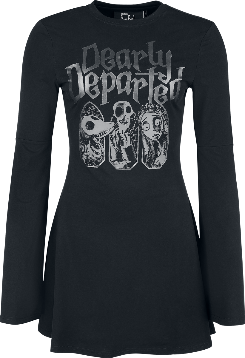 Killstar Gothic Mini Dress - Corpse Bride II - Dearly Departed Skater Dress - for Women - black
