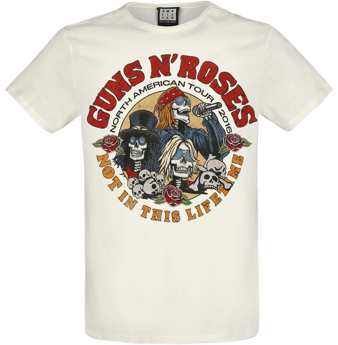 Guns N' Roses  T-Shirt - Amplified Collection - North American Tour - for Men - off white