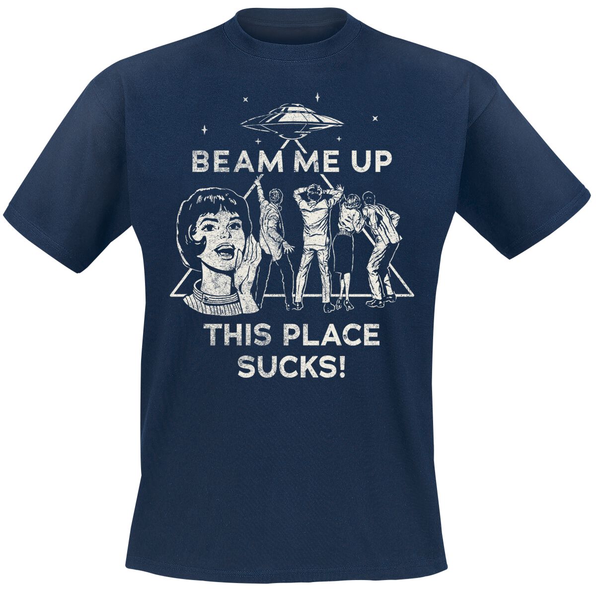0199474262141 - Season 5 - Beam Me Up This Place Sucks! T-Shirt navy in XL