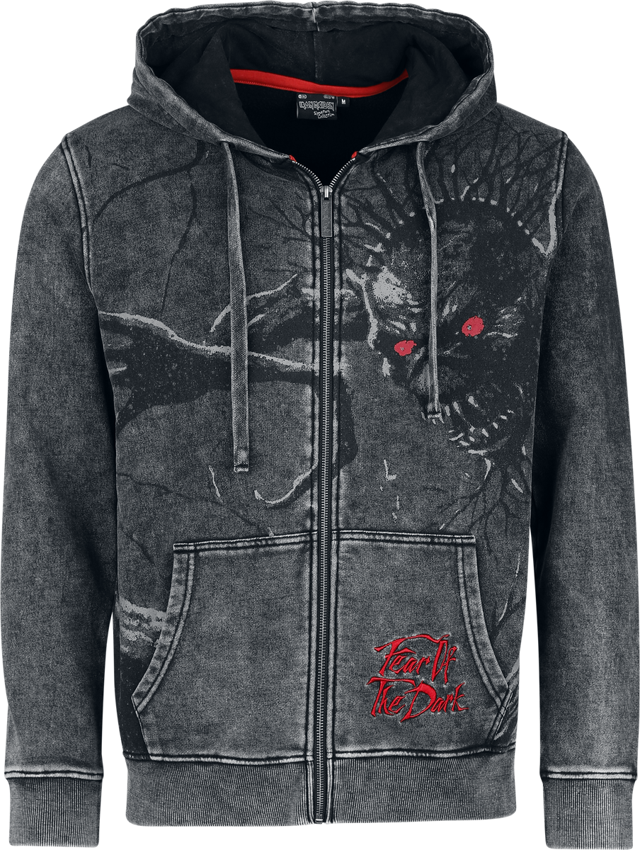 Iron Maiden  Hoodie Jacket - EMP Signature Collection - for Men - grey