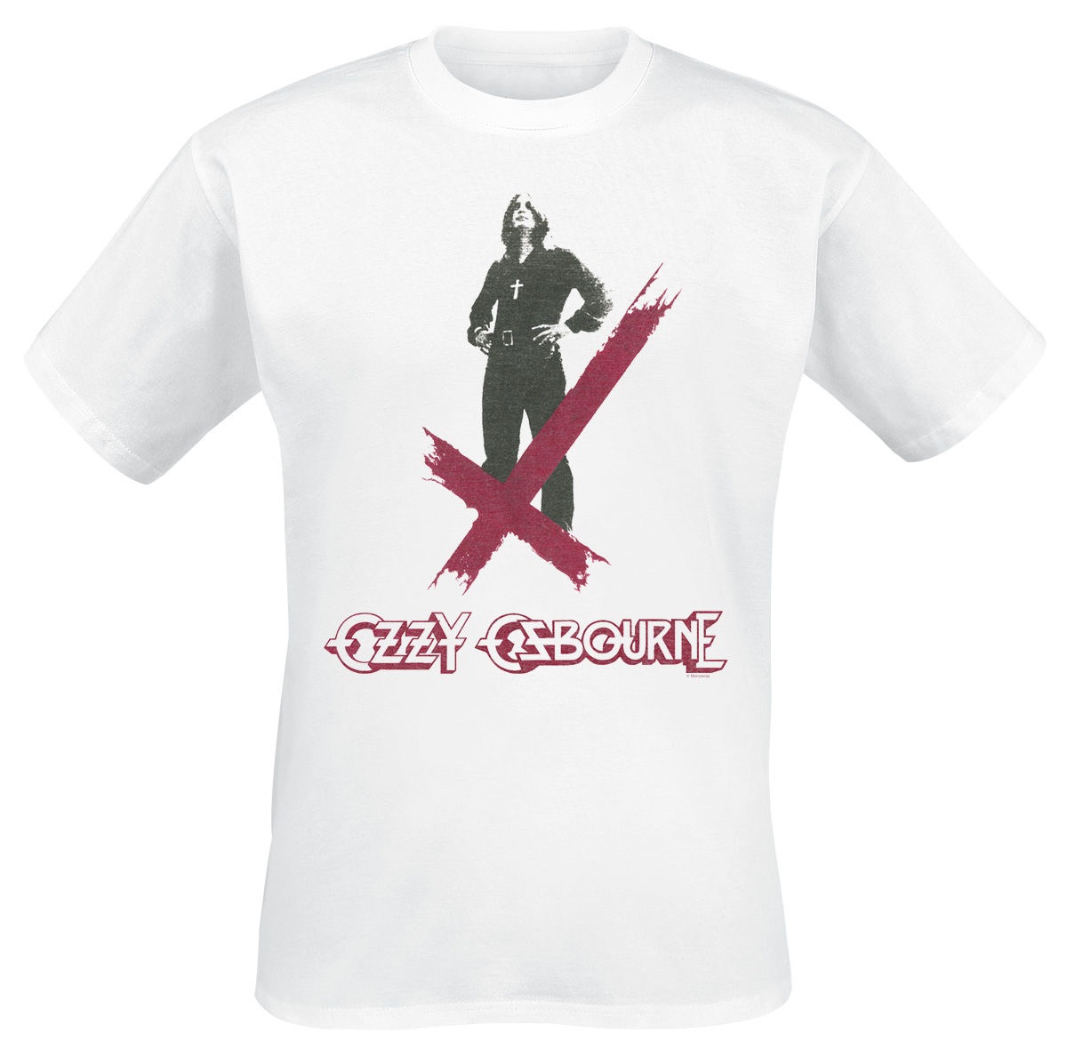Ozzy Osbourne - Crosses Logo - T-Shirt - weiß