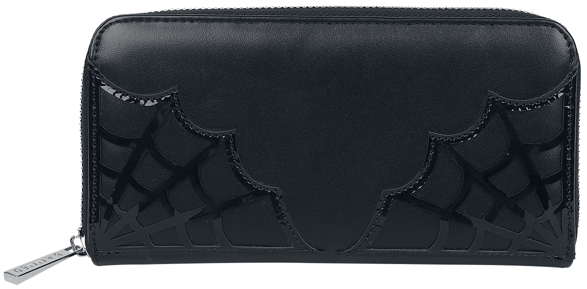 Banned Retro - Gothic Geldbörse - Spiderweb Applique - für Damen - schwarz