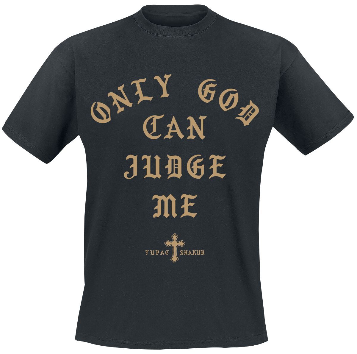 Tupac Shakur T-Shirt - Only God can judge me - S - für Männer - Größe S - schwarz  - Lizenziertes Merchandise!
