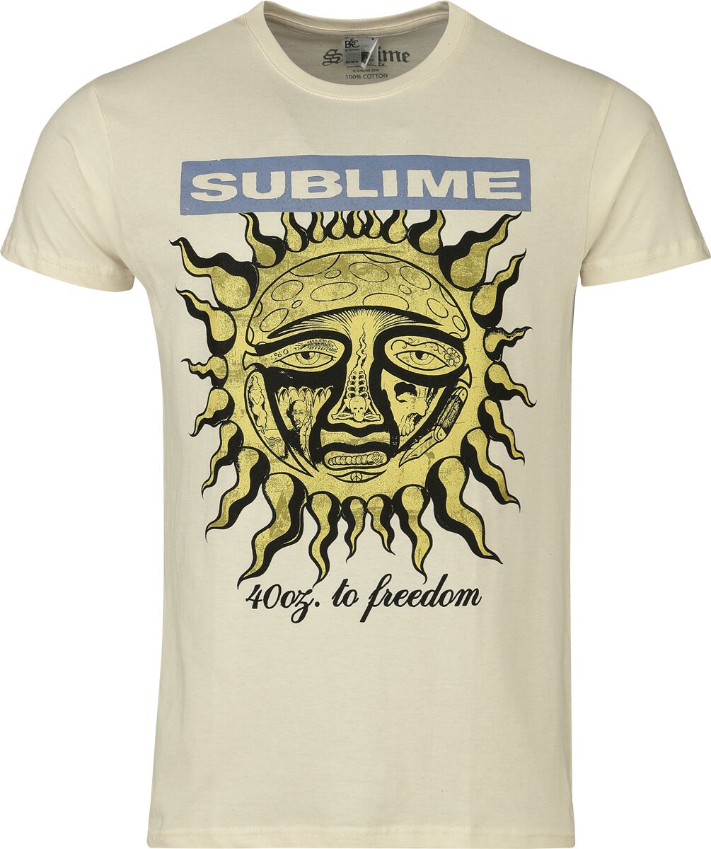 Sublime T-shirt - Opie Ortiz Logo - S tot 3XL - voor Mannen - ecru