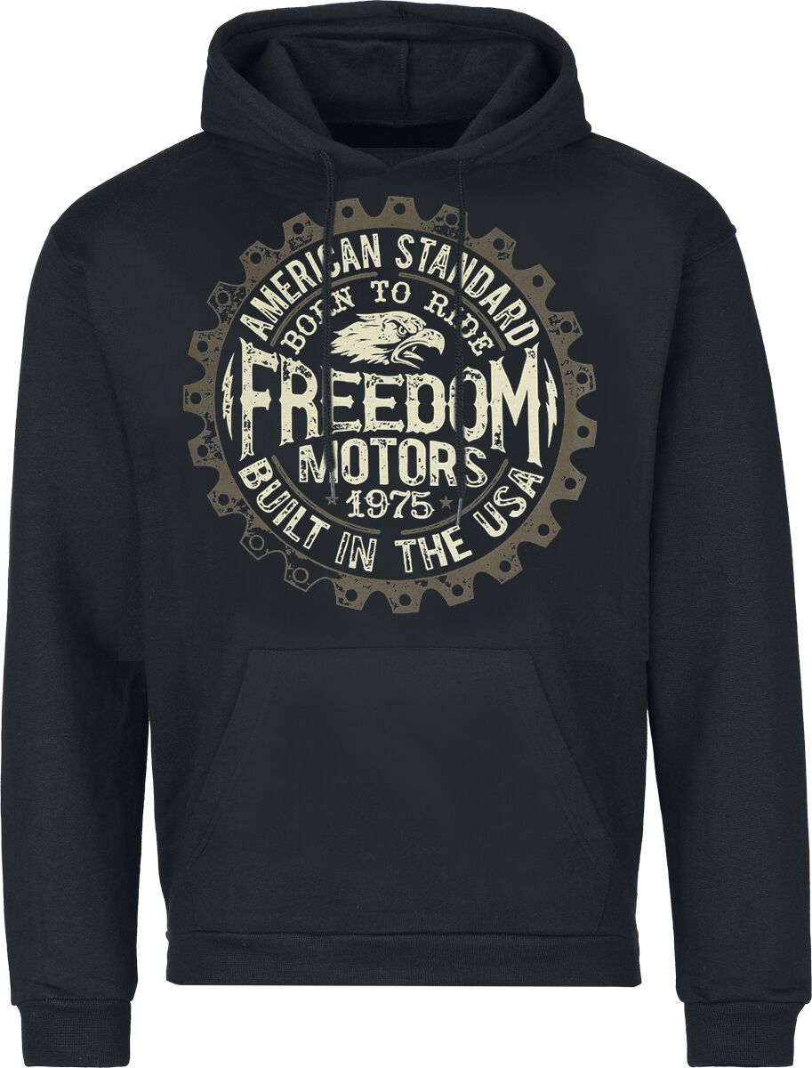Sweat-shirt à capuche  de Gasoline Bandit - Freedom Motors - M à 4XL - pour Homme - noir