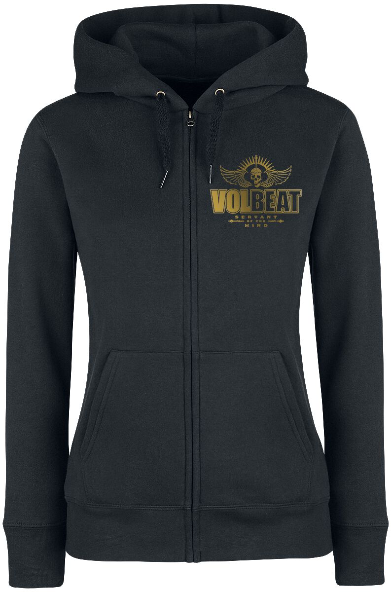 Sweat-shirt zippé à capuche de Volbeat - Servant Of The Mind - S à XXL - pour Femme - noir