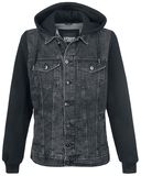 Hooded Denim Fleece Jacket, Urban Classics, Jeansjacke