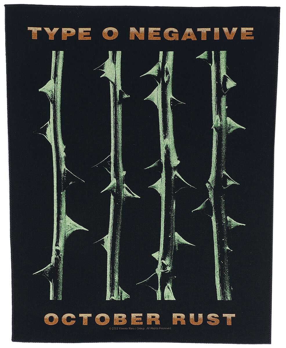 Type O Negative October Rust Backpatch multicolor