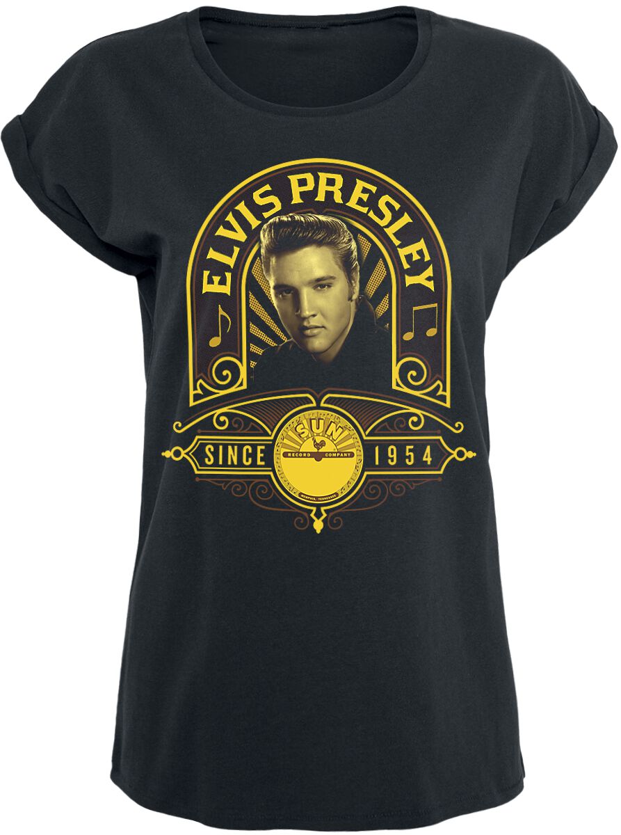 T-Shirt Manches courtes de Elvis Presley - Studio Portrait - XS à XXL - pour Femme - noir