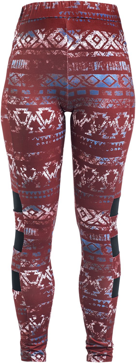 Leggings für Damen  rot Leggings With Aztec Print von RED by EMP