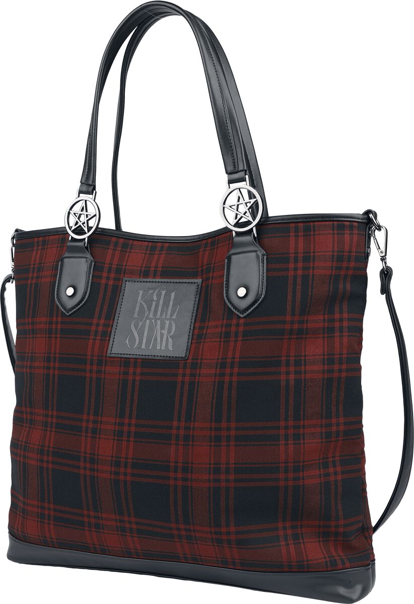 Killstar - Gothic Handtasche - Exklusive Tartan Collection – Sable Riot Tote Bag - für Damen - schwarz