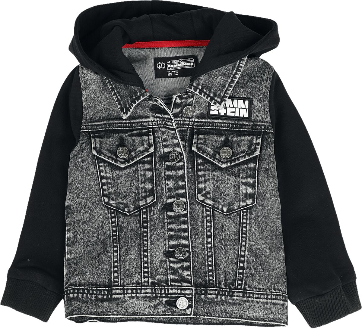 Rammstein Jacke für Kinder - Haifisch - für Mädchen & Jungen - grau/schwarz  - Lizenziertes Merchandise!