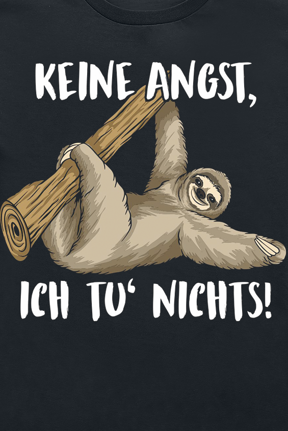 Tierisch Keine Angst, ich tu' nichts! T-Shirt schwarz
