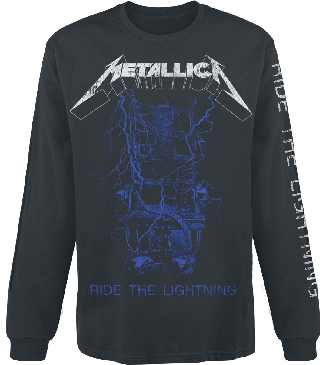 Metallica Langarmshirt - Fade - S bis XXL - für Männer - Größe XL - schwarz  - Lizenziertes Merchandise!